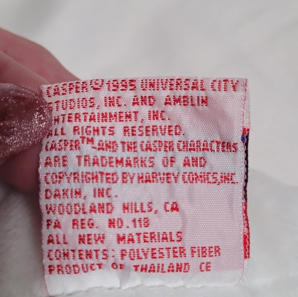 Vintage 1995 Dakin Casper The Friendly Ghost Plush Hand Puppet - Picture 10 of 12